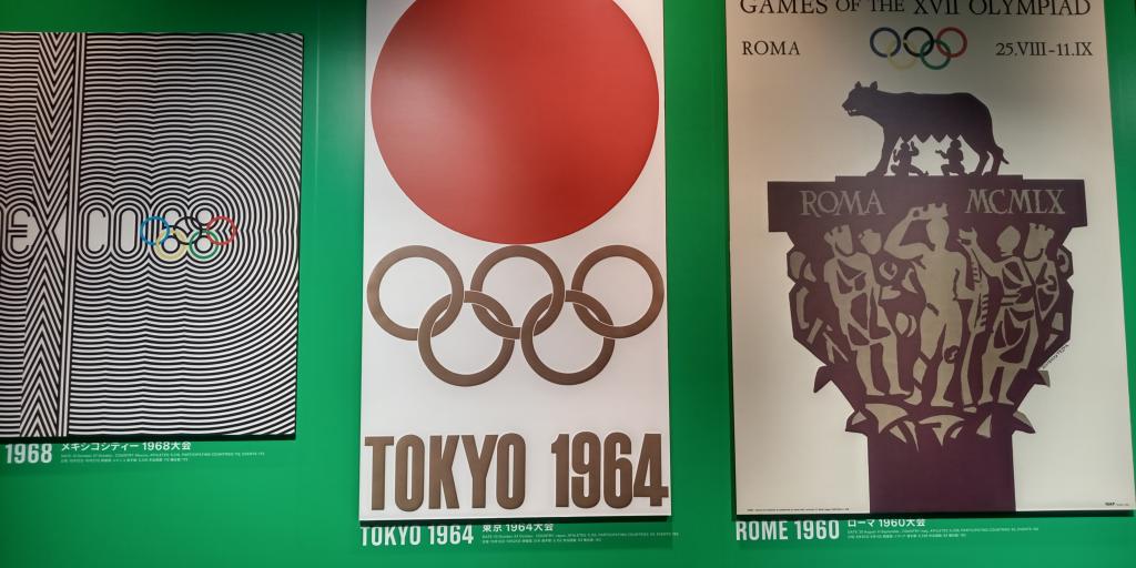コレド室町テラスの地下１階では、過去のオリンピックポスターの展示など OLYMPIC AGORA  日本橋三井タワー　コレド室町、室町テラス