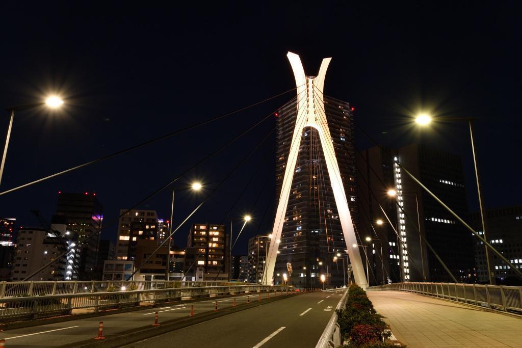 Chuo Ohashi Bridge Beautiful Night Views in Chuo Ward