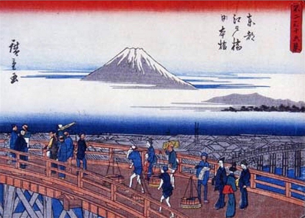 東都江戸橋・日本橋（広重） 浮世絵の音風景