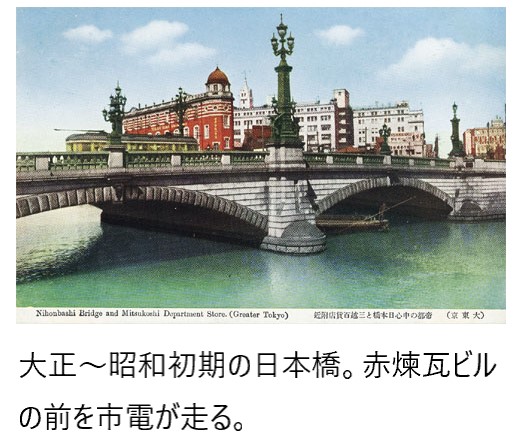 東京市民から愛された日本橋の「赤煉瓦ビル」、
ビルが建っていた場所で鑑賞いただけます。
