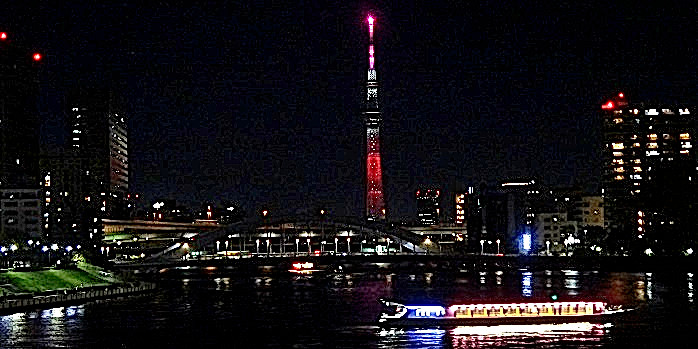 東京スカイツリー SDGs17色ライティング点灯