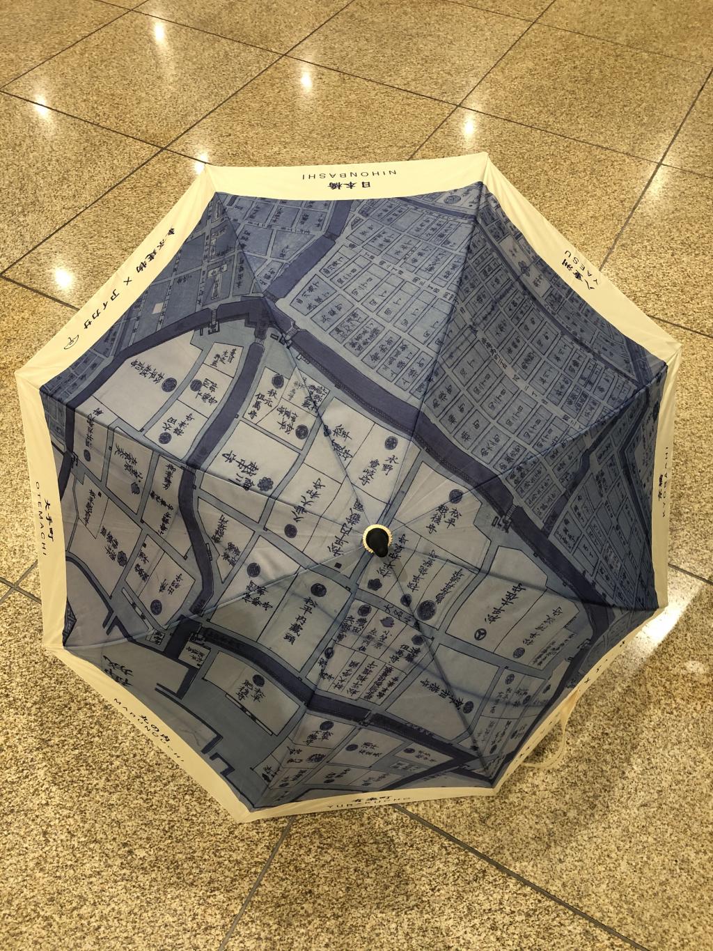 傘の図柄は江戸古地図！ アイカサ　東京駅でもスタート！