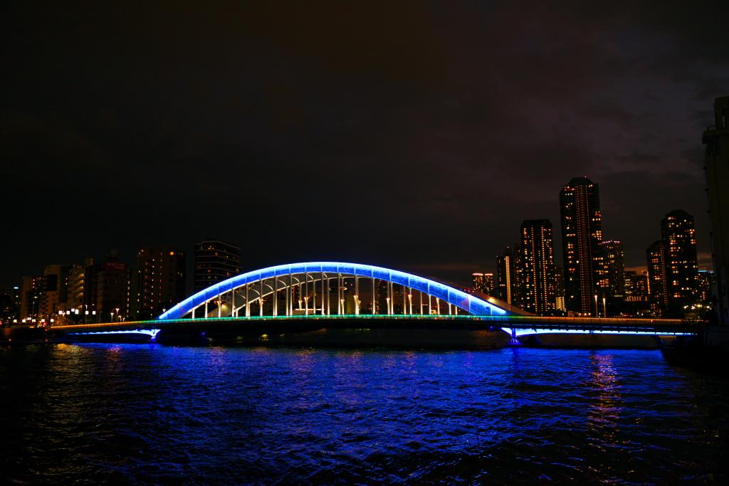  永代橋のライトアップ