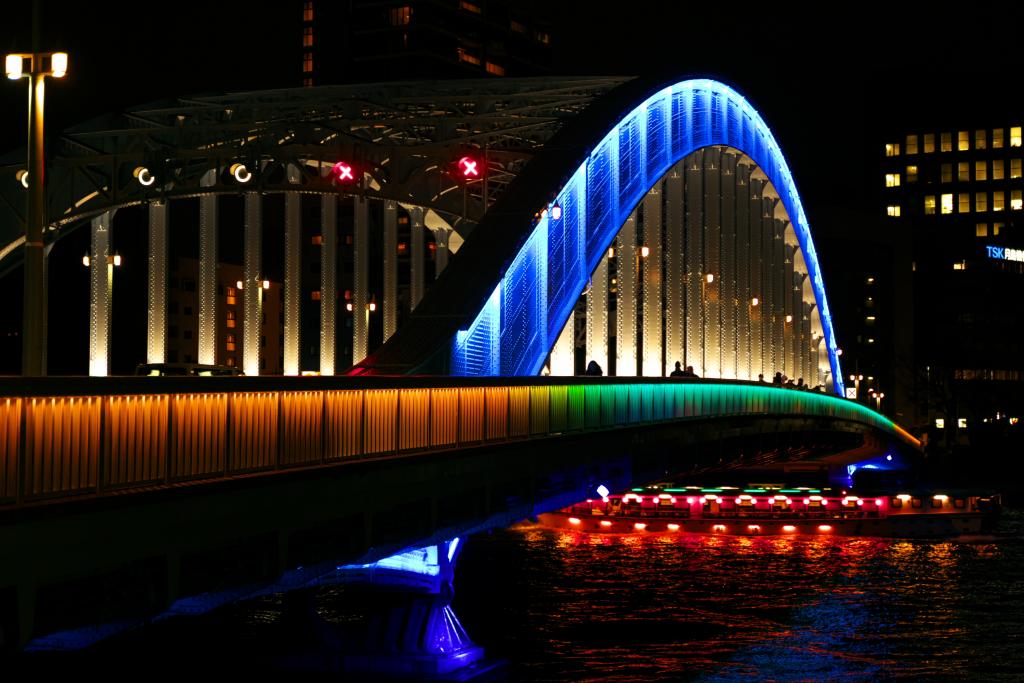  永代橋のライトアップ