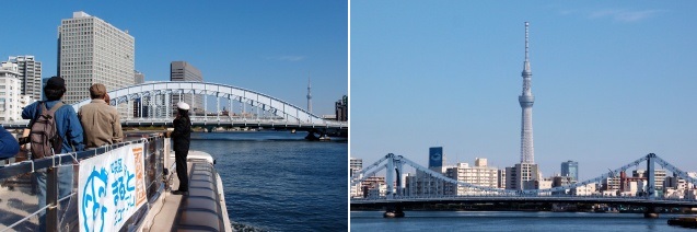  隅田川の永代橋と清洲橋を合体させてみた