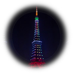  東京五輪アスリートに贈る「五色幔幕ライトアップ」