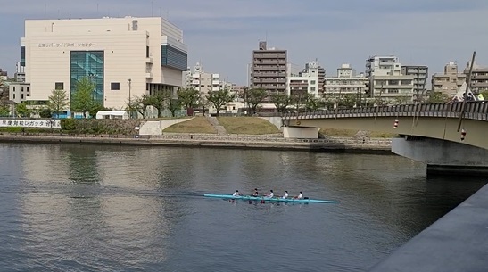 2022年早慶レガッタ大会はライブ配信 ここは隅田川。何の練習風景だと思いますか？
