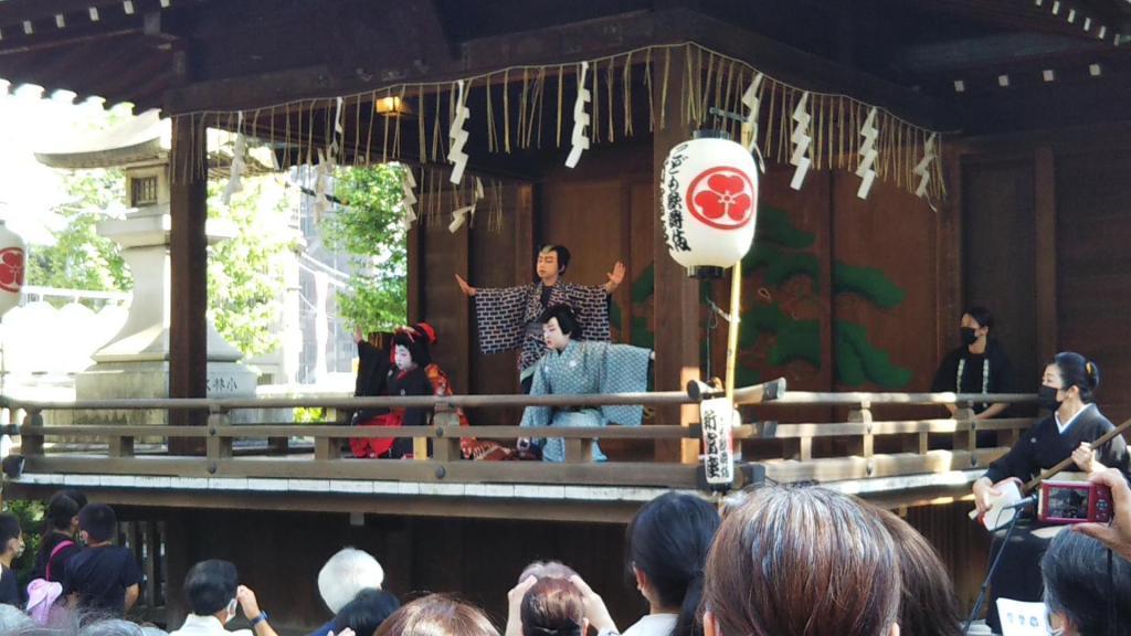 新富座こども歌舞伎の奉納 鐵砲洲稲荷神社　例大祭の4日間

