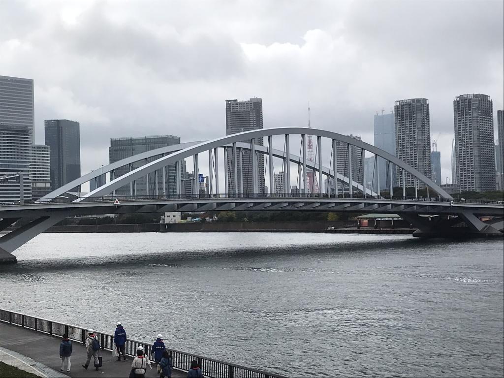 築地大橋 隅田川の12 橋が現在ライトアップ