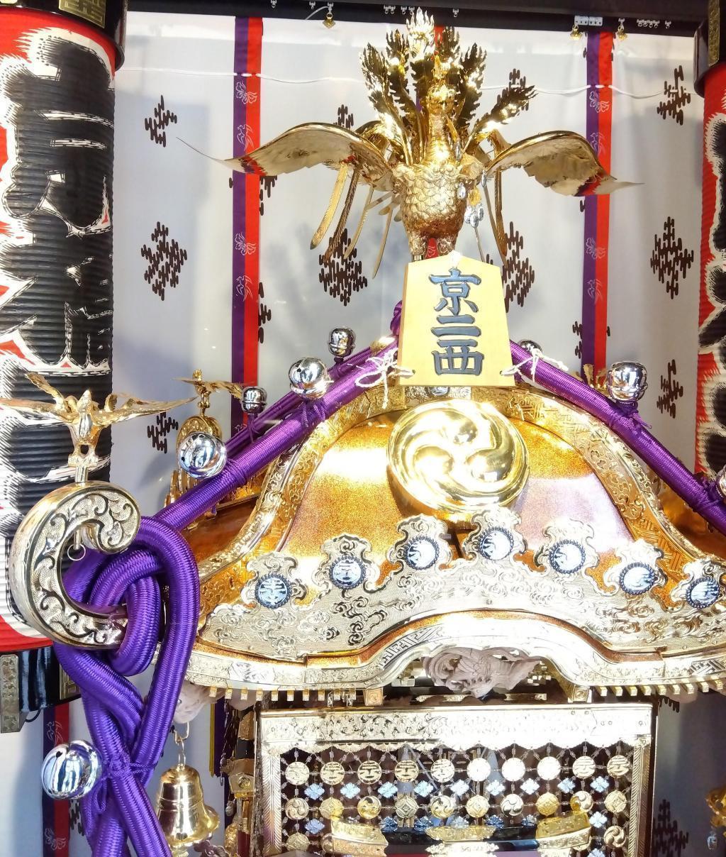 京橋エドグランでは、神輿が展示　楽しみな山王祭 企画展示　京橋　ひと・こと・とき(刻)つなぎ　2023・初夏

