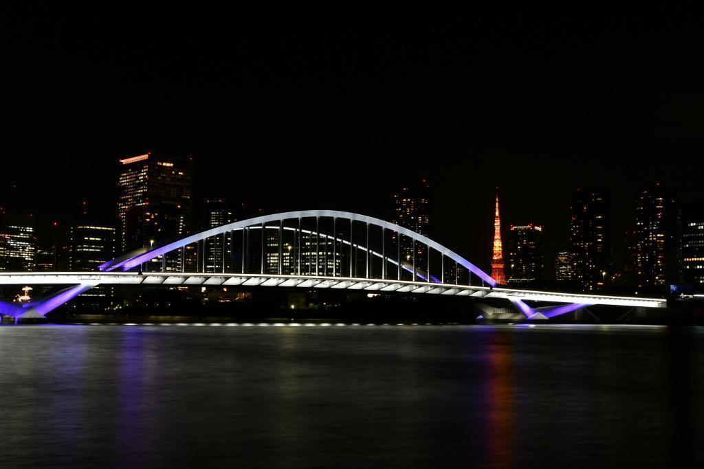 Tsukiji Ohashi Bridge Beautiful Night Views of Bridges over the Sumida River