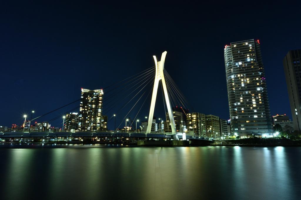 Chuo Ohashi Bridge Beautiful Night Views of Bridges over the Sumida River
