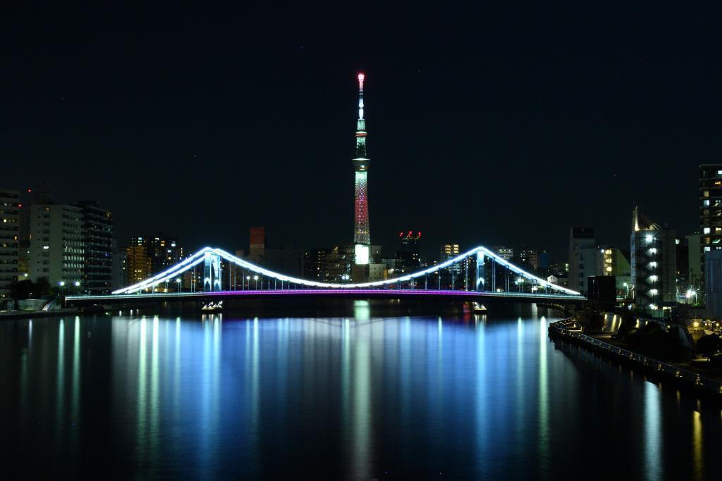 Kiyosubashi Bridge Beautiful Night Views of Bridges over the Sumida River