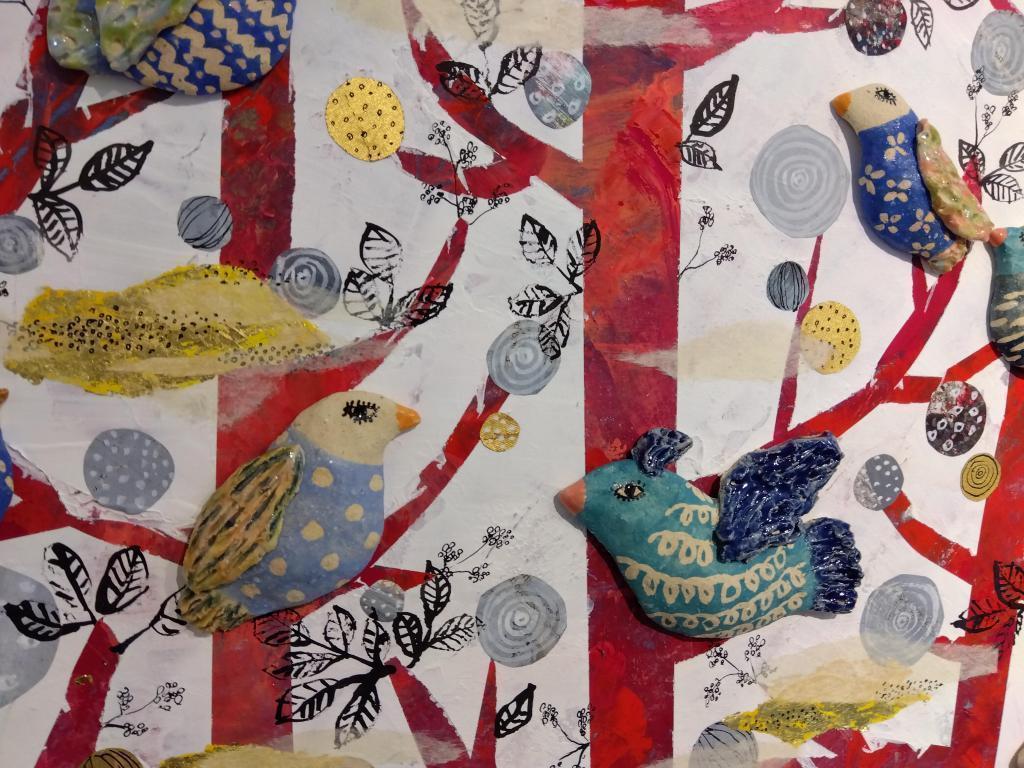 「赤い森の青い鳥たち」 銀座の画廊訪問　ギャラリー新居東京