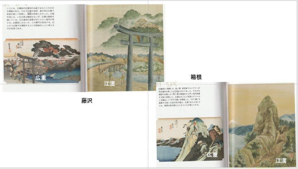 江漢と広重の絵の比較 『司馬江漢』の東海道五十三次　ー　広重じゃないの？
