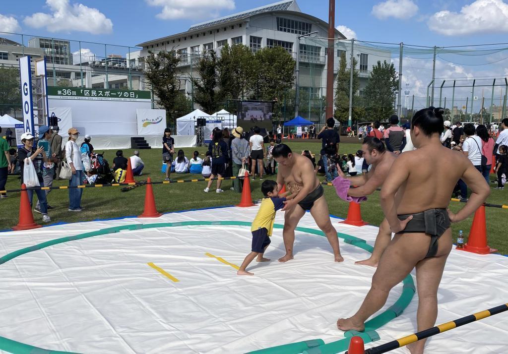 荒汐部屋力士による相撲体験 第36回「区民スポーツの日」