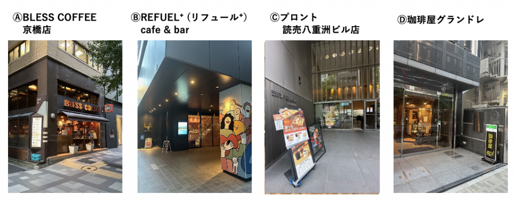 中央通りに交差する通りにあるお店のご紹介　４軒 京橋で、チョッとお茶でも、一休み