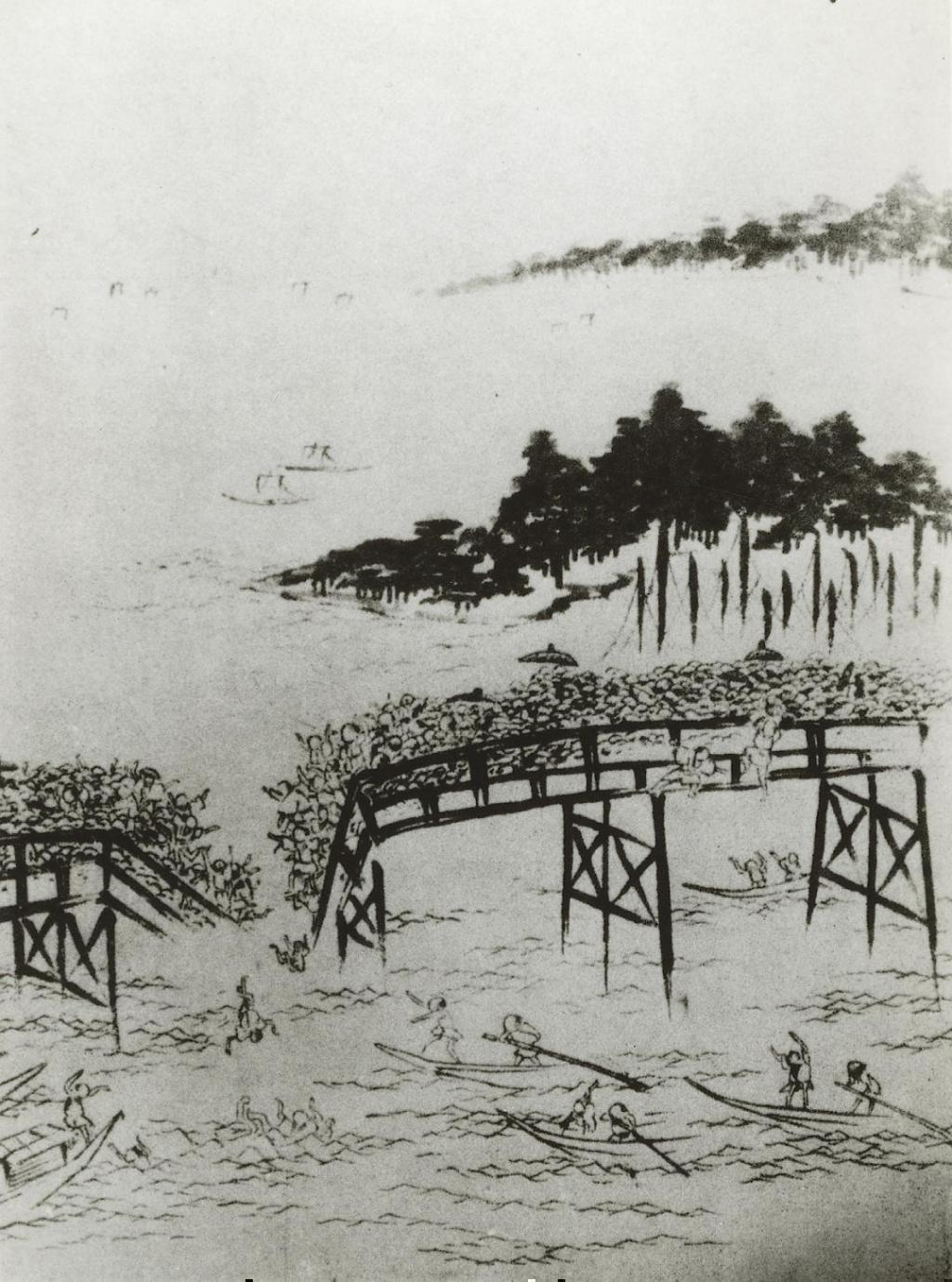 文化4年（1807）8月　崩落 新川に架かる９つの橋 （シリーズ５回目（最終回）：永代橋）