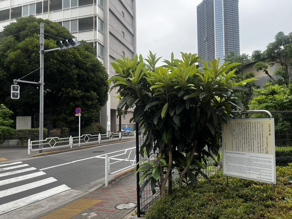 「月島の渡し」跡（明石町側） 月島のわたし