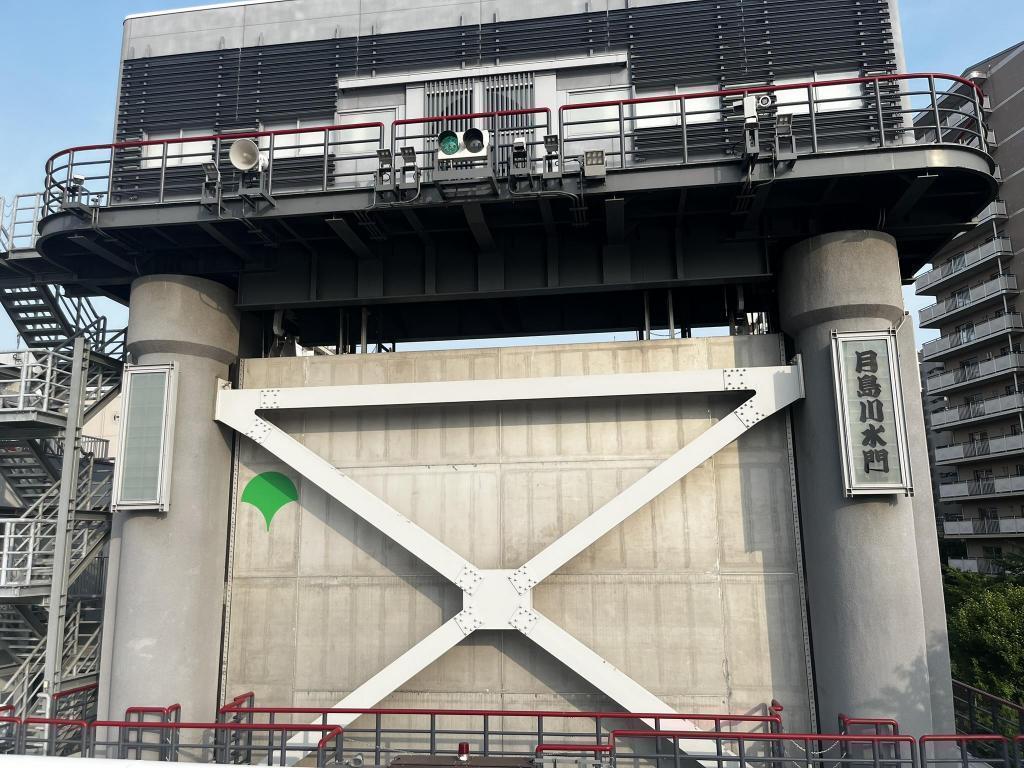 近くには月島川水門が構える 月島のわたし