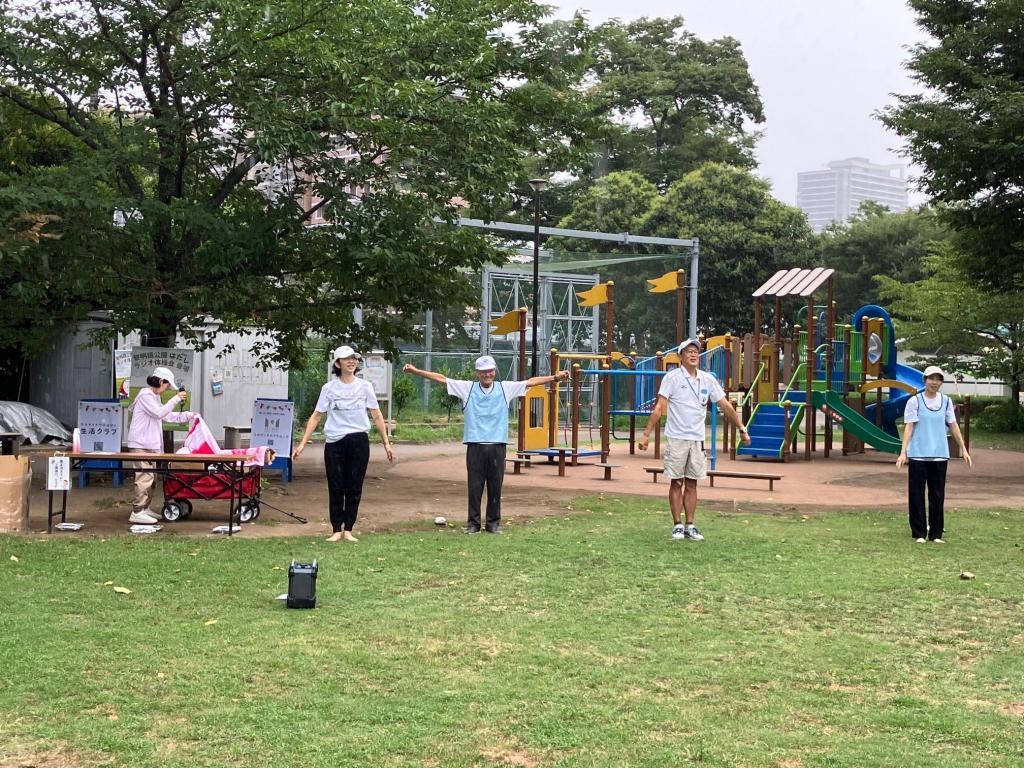  裸足でラジオ体操の気持ち良さ！ in 黎明橋公園