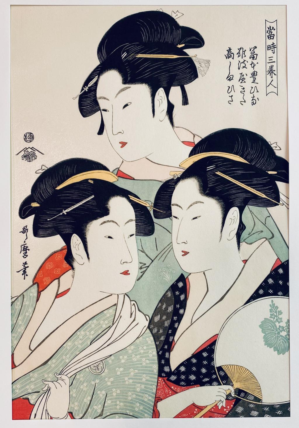 町で見かけた美人（働く女性）をアイドルに〜寛政の３美人 浮世絵を買いに行こう　その②