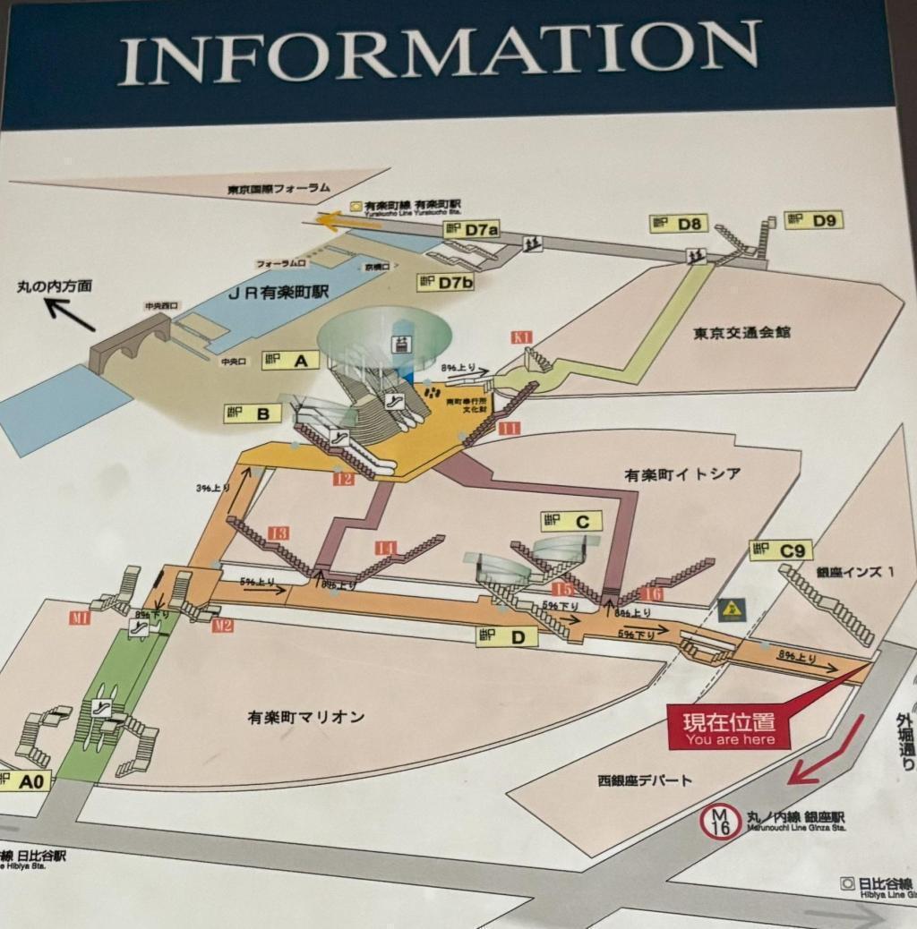  中央区地下道。運動不足をここで補う？