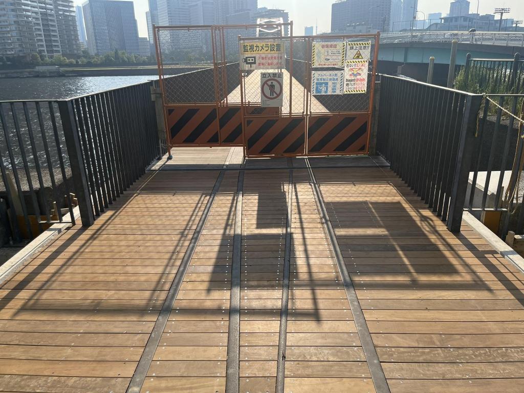 豊洲側 続・旧「晴海鉄道橋」の遊歩道　まもなく開通 Part2　※9/8追記部分を追加しました。