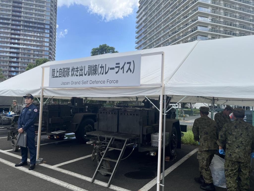 自衛隊によるカレーの炊き出し 中央区総合防災訓練視察という名の「特派員防災セミナーvol.1」