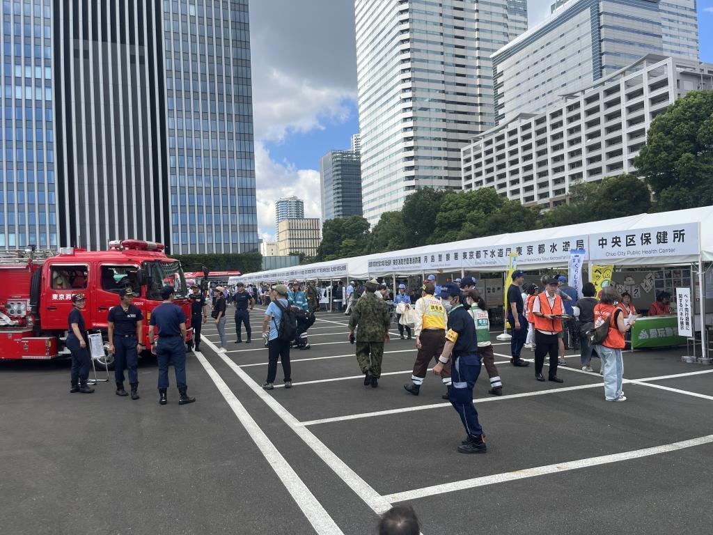 防災展示・体験ブース3 中央区総合防災訓練視察という名の「特派員防災セミナーvol.1」