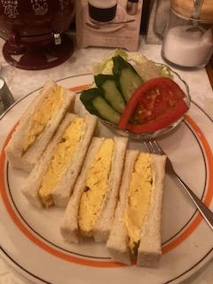 玉子サンドが食べたいときはここ！ THE　喫茶店　
はまの屋パーラー 日本橋本店