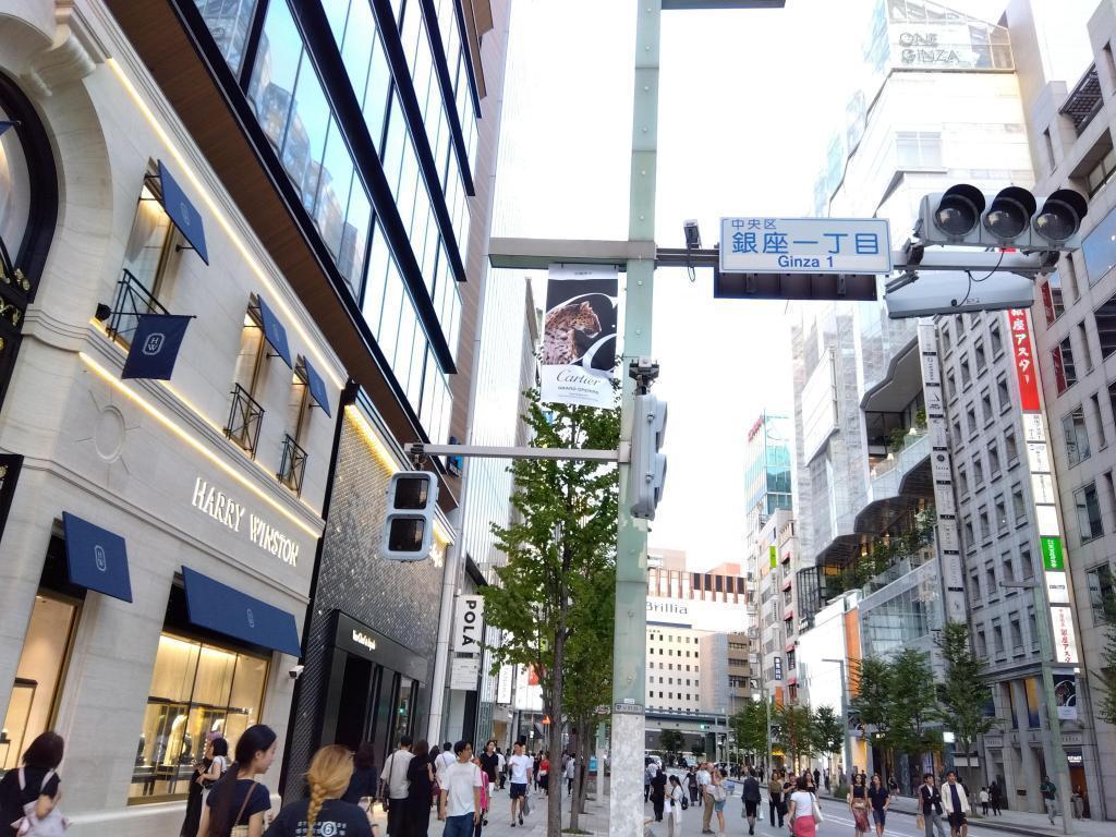 銀座２丁目では HARRY WINSTON 銀座４丁目から１丁目散歩 店舗新築開店
