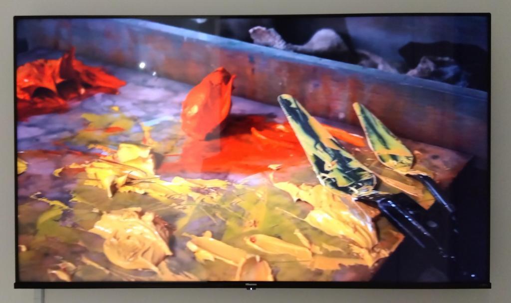 ギャラリーの奥には作品の制作シーンが見えました 日動画廊　日動名品展　特別展示：荻須高徳　10/22 ～11/4 