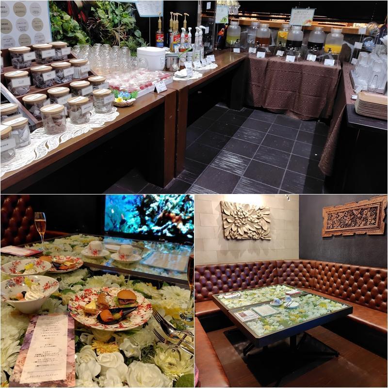  お花に囲まれた癒やし空間のアフタヌーンティー