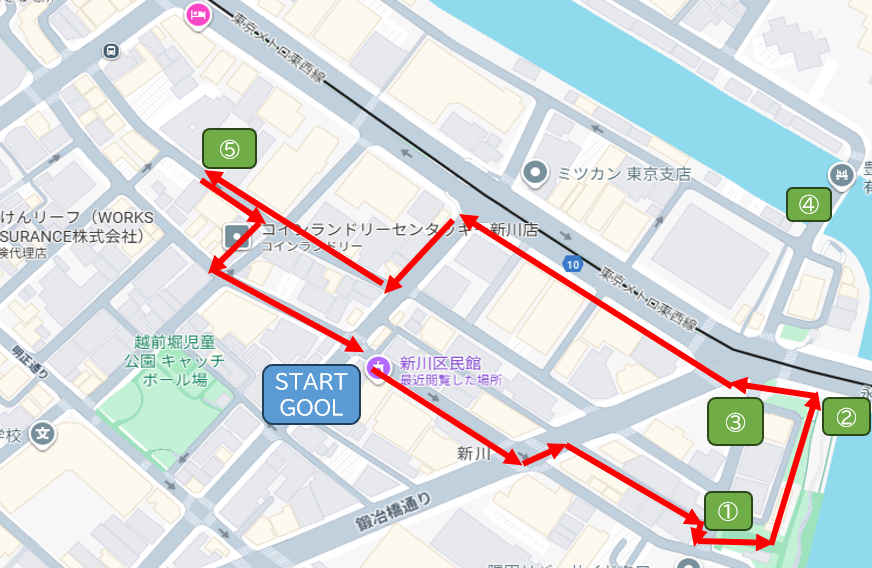 作成したオリジナルコース
 「中央区観光おもてなしスタッフ」講習レポートPart2@新川