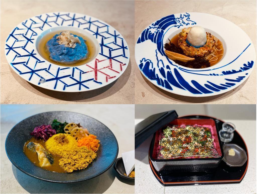 併設カフェでは北斎食堂オープン
カレー・蕎麦・オムライス他by北斎 北斎を食べる！観る！楽しむ！
「ぜんぶ北斎のしわざ」展に急いで