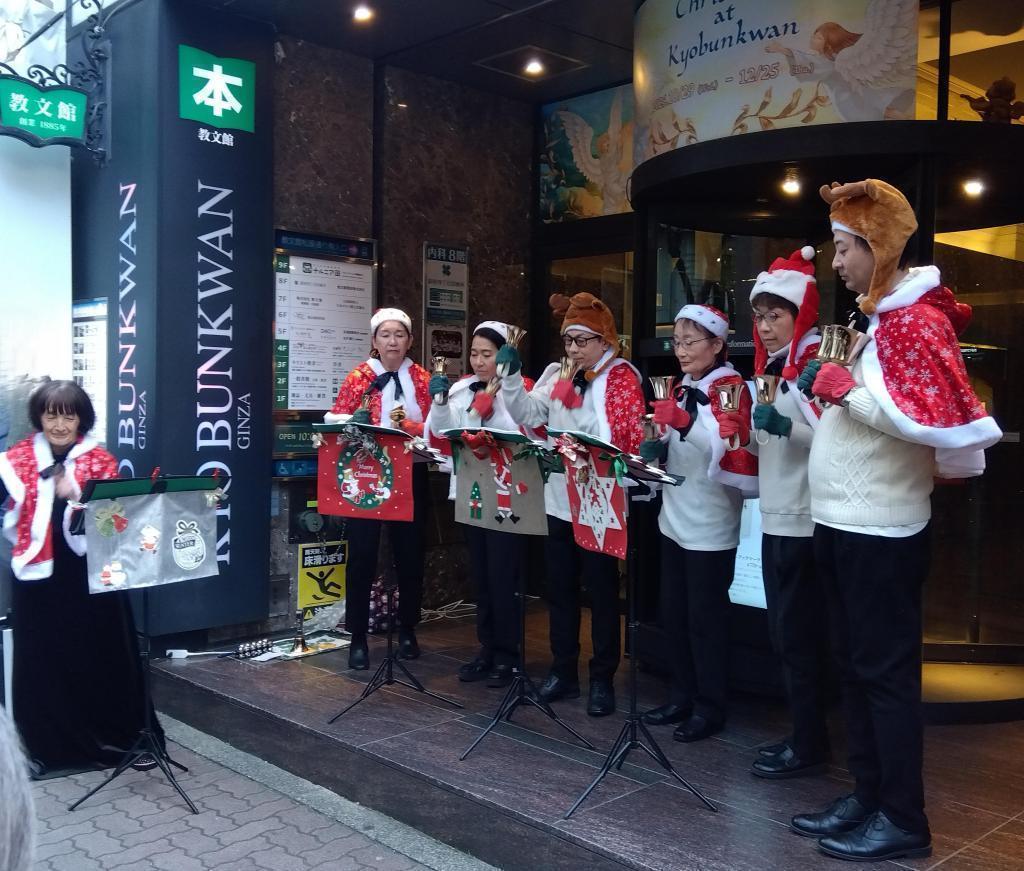  教文館のクリスマス　ハンドベル演奏 　12月13日も演奏あり