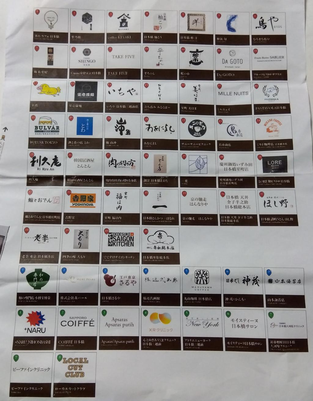 移転先の場所も印刷されています むろまち小路　奥の店舗は営業中
