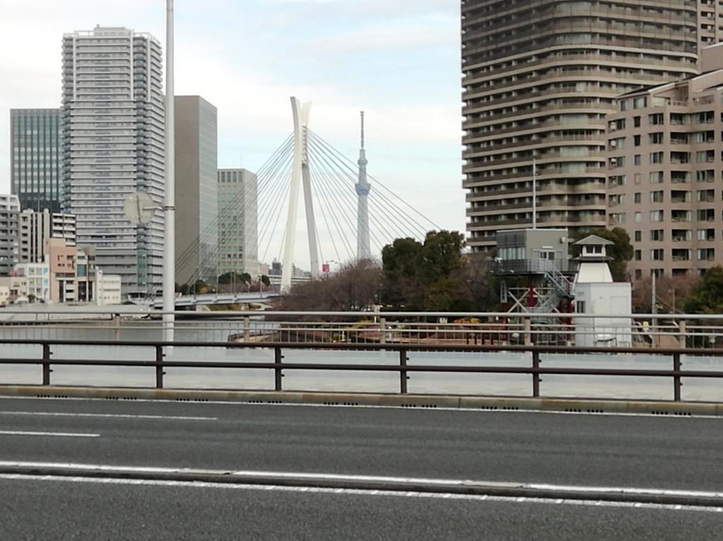 それでは、東京スカイツリーは？ 東京タワーと東京スカイツリーを求めて
　隅田川９橋を遡上します　③
　　～　佃大橋　～