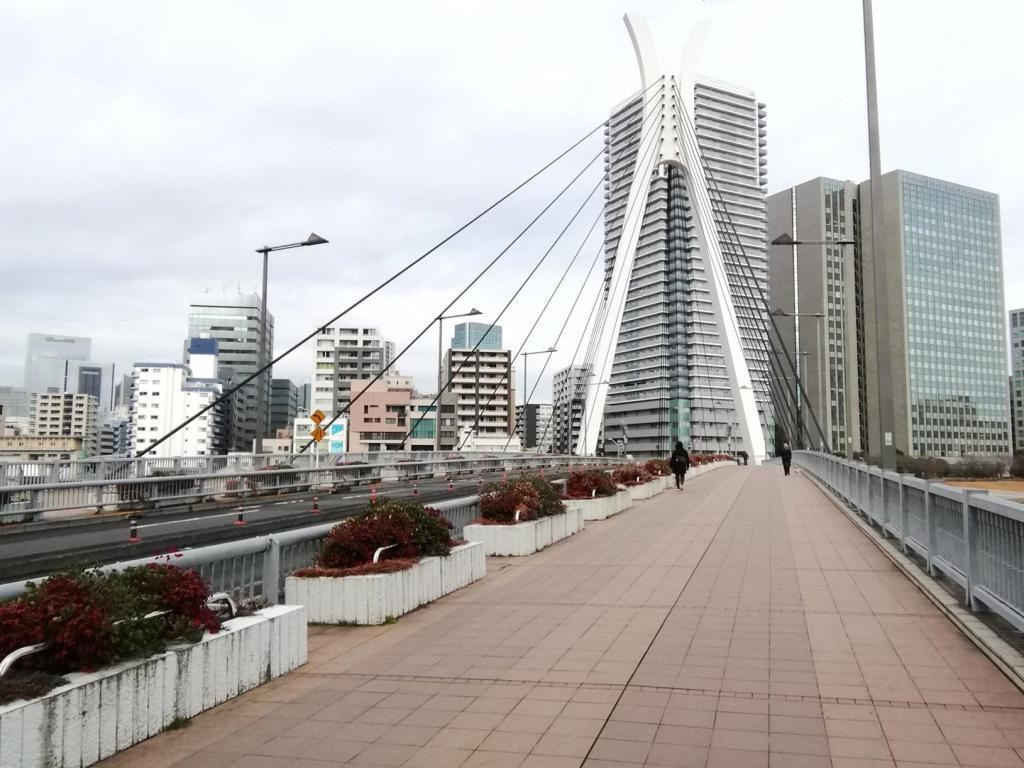  東京タワーと東京スカイツリーを求めて
　隅田川９橋を遡上します　④
　　～　中央大橋　～