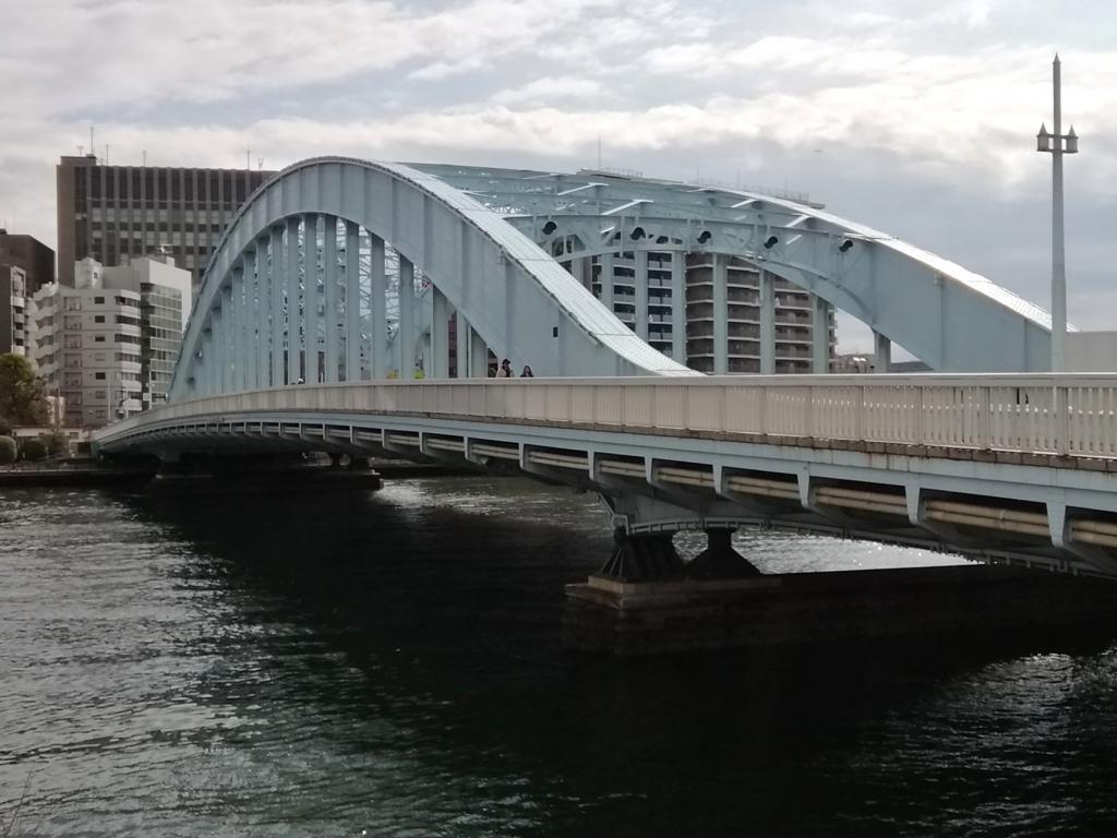  東京タワーと東京スカイツリーを求めて
　隅田川９橋を遡上します　⑤
　　～　永代橋　～