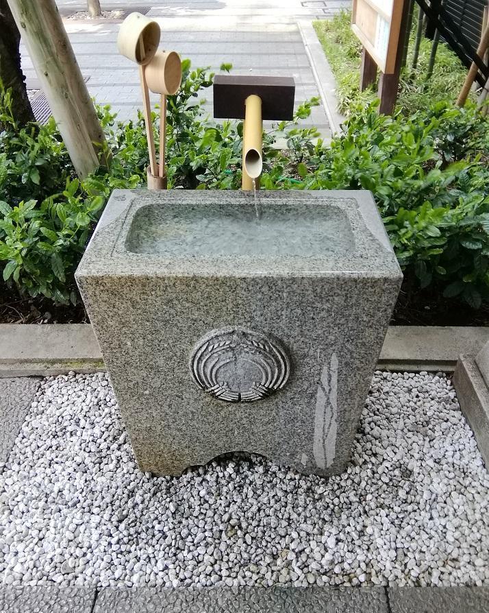 茶ノ木神社 神社の手水鉢・手水舎　前編
　　～　中央区内の神社　まとめ　③　～