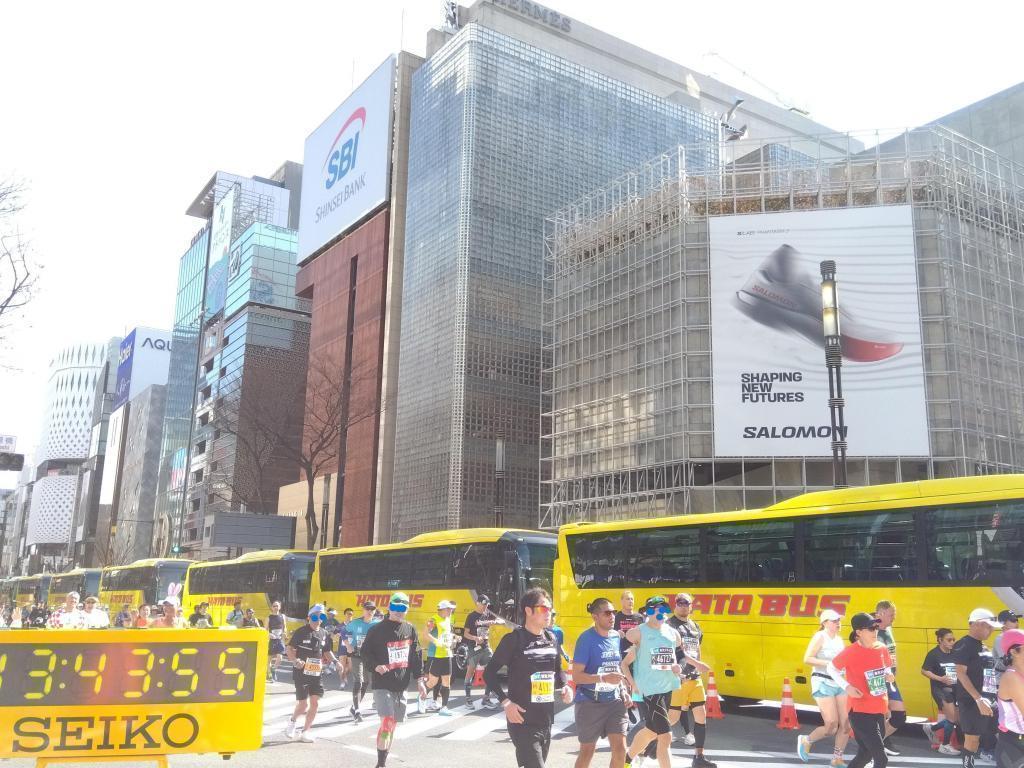 ソニーパーク、数寄屋橋交番付近　 東京マラソン2026　日本橋から京橋、銀座を歩く