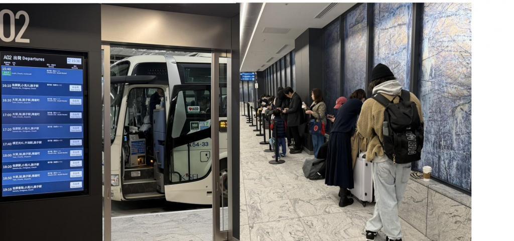 バスを待つ人の列 “バスターミナル東京八重洲 第2期エリア”オープン