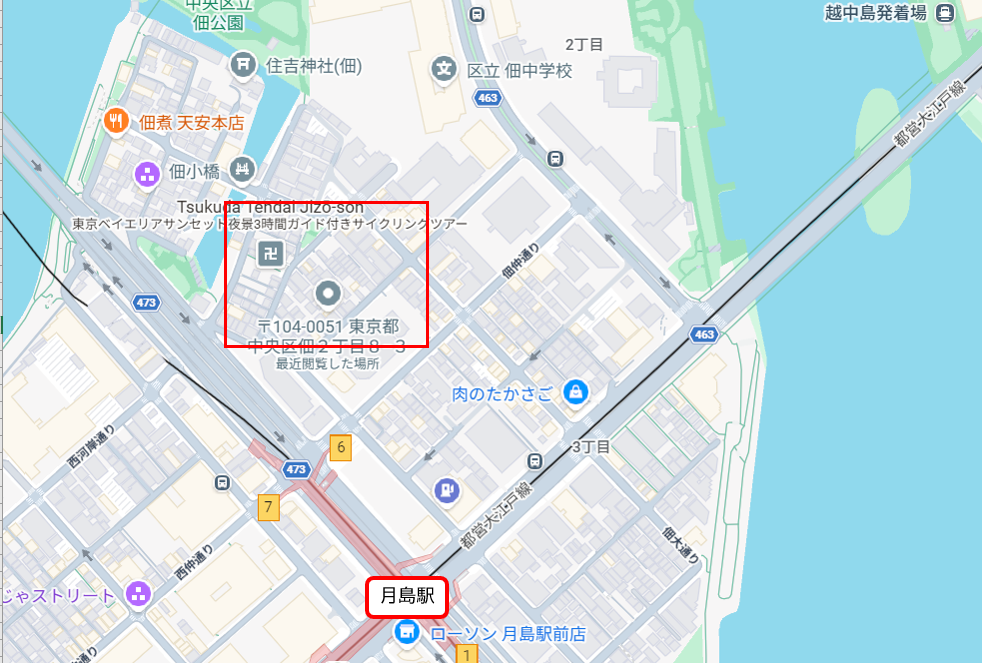 ざっくりお店の場所 月島名物レバーフライを探索・・もはや絶滅・・？　Part4