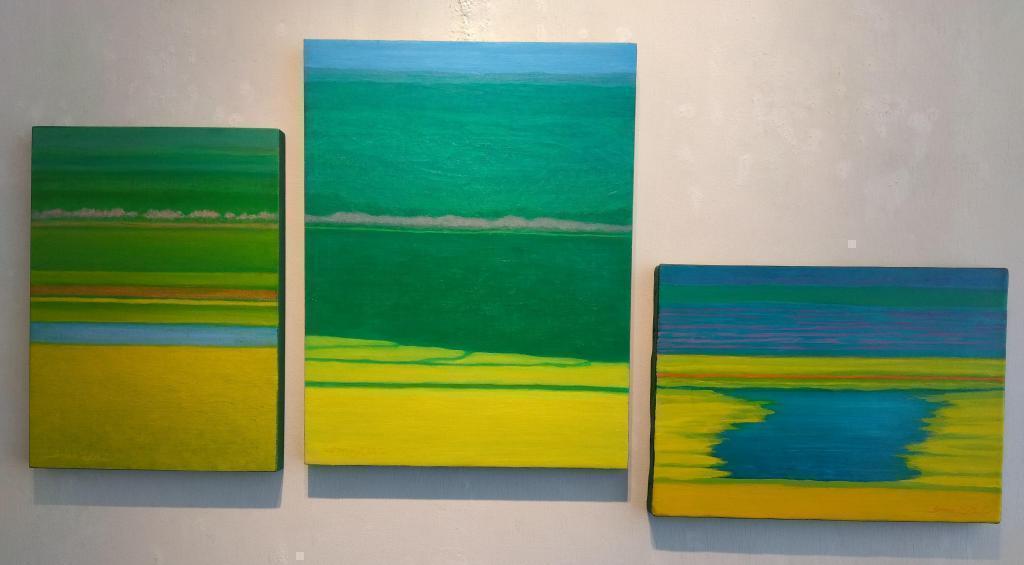 個展に出品の作品と今獅々画伯の略歴 今獅々貴美子個展　at 吉井画廊　5月２日まで 