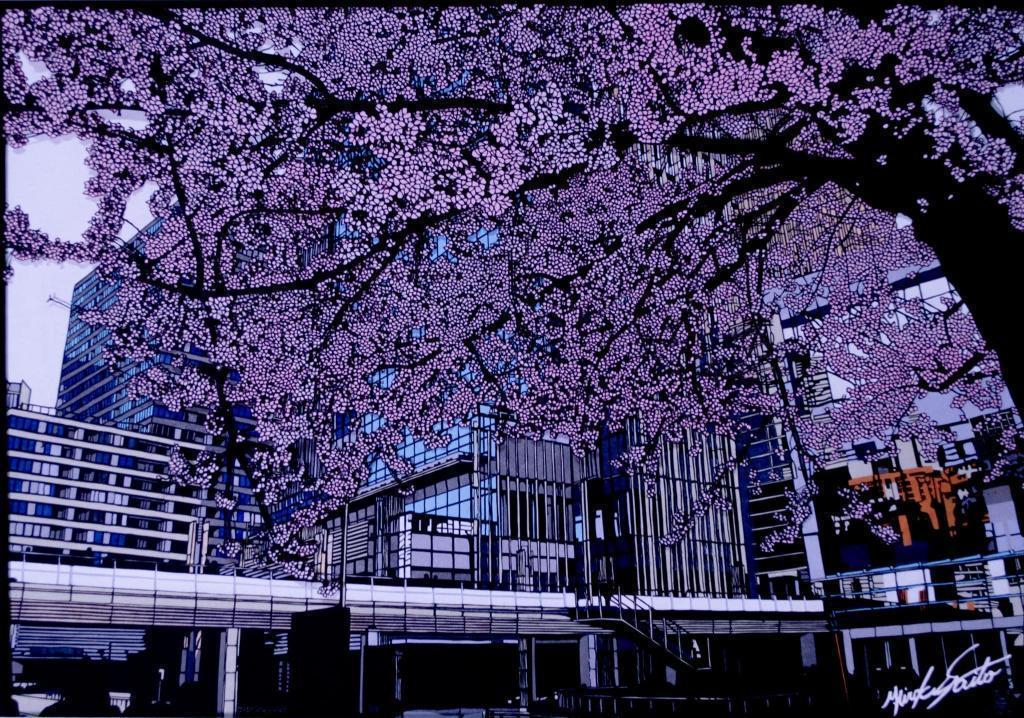 桜の花びらが魅せる
切り絵が迫ってくる Cutting Memories into Paper.
切り絵作家・斉藤洋樹と隅田川大川端
（9/18-20 Halo World Vol.3出展＠原宿）