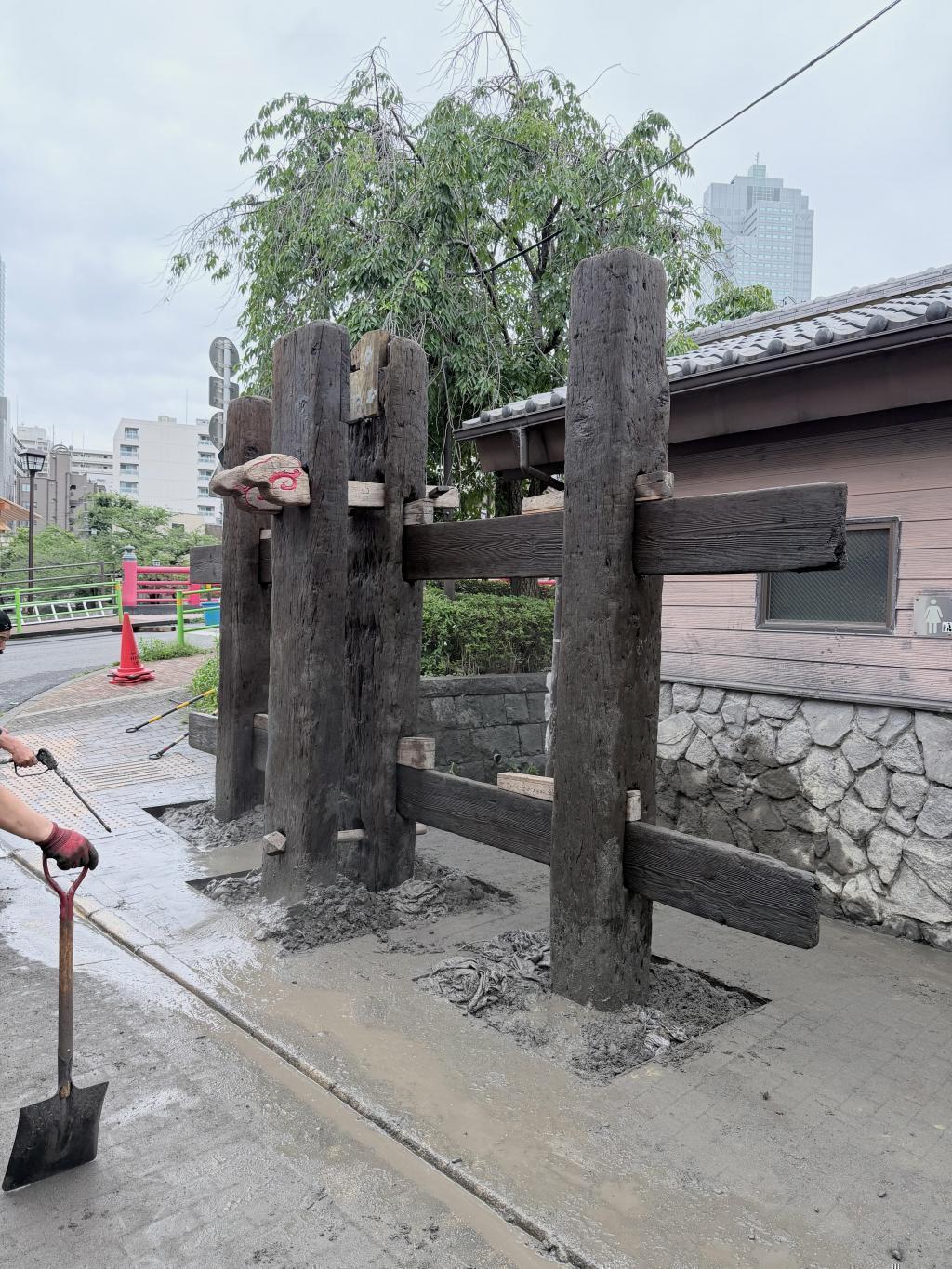 中央区『本祭り』当たり年：次は住吉神社例大祭（8/6-10）
いよいよ大幟柱の掘り出し、大又木登場‼️