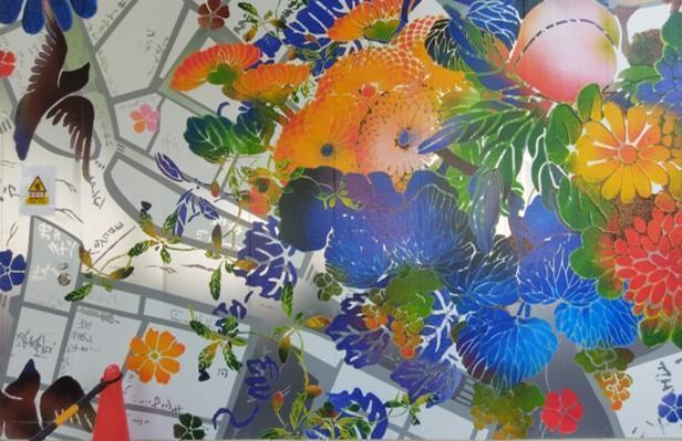  日本橋1丁目再開発　工事仮囲いアート作品が登場
