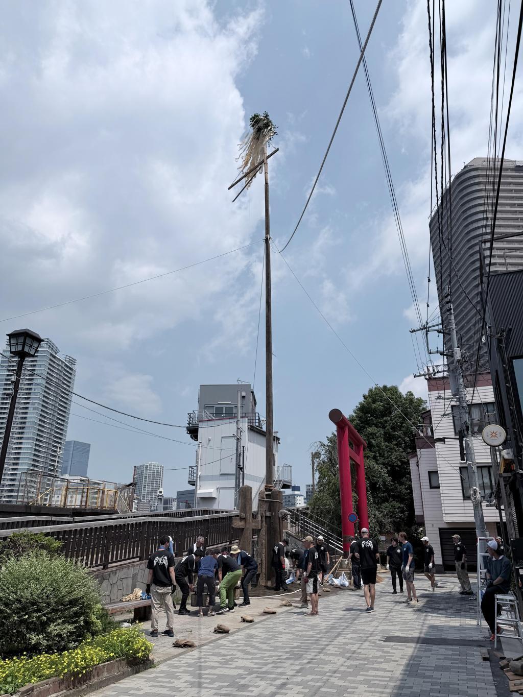  【最新版】住吉神社例大祭（8/6-10）
大幟柱が立ちあがり獅子頭が蔵出し・祭りはもうすぐです